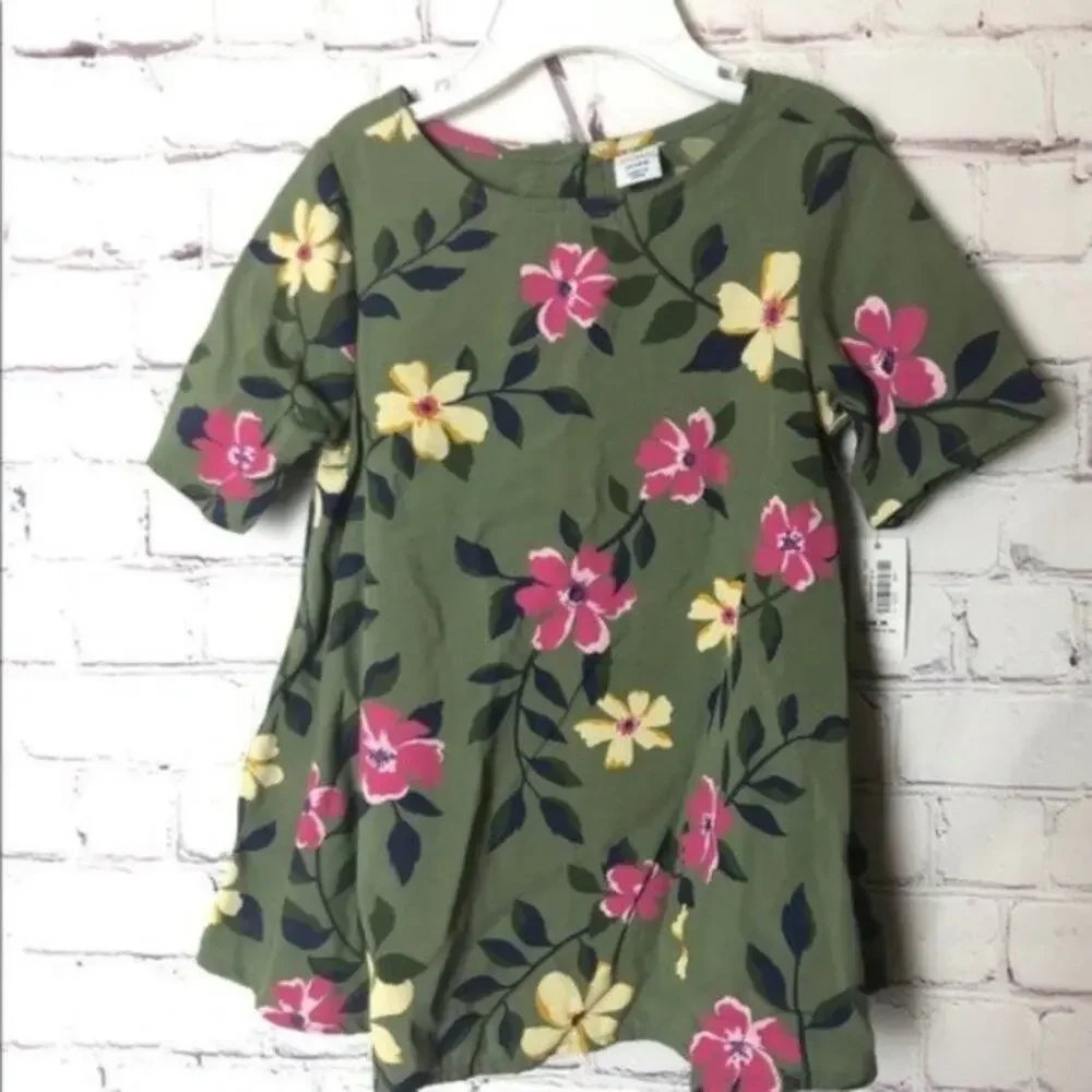 Old Navy Floral Girls Swing Dress Size 12-18 M NWT